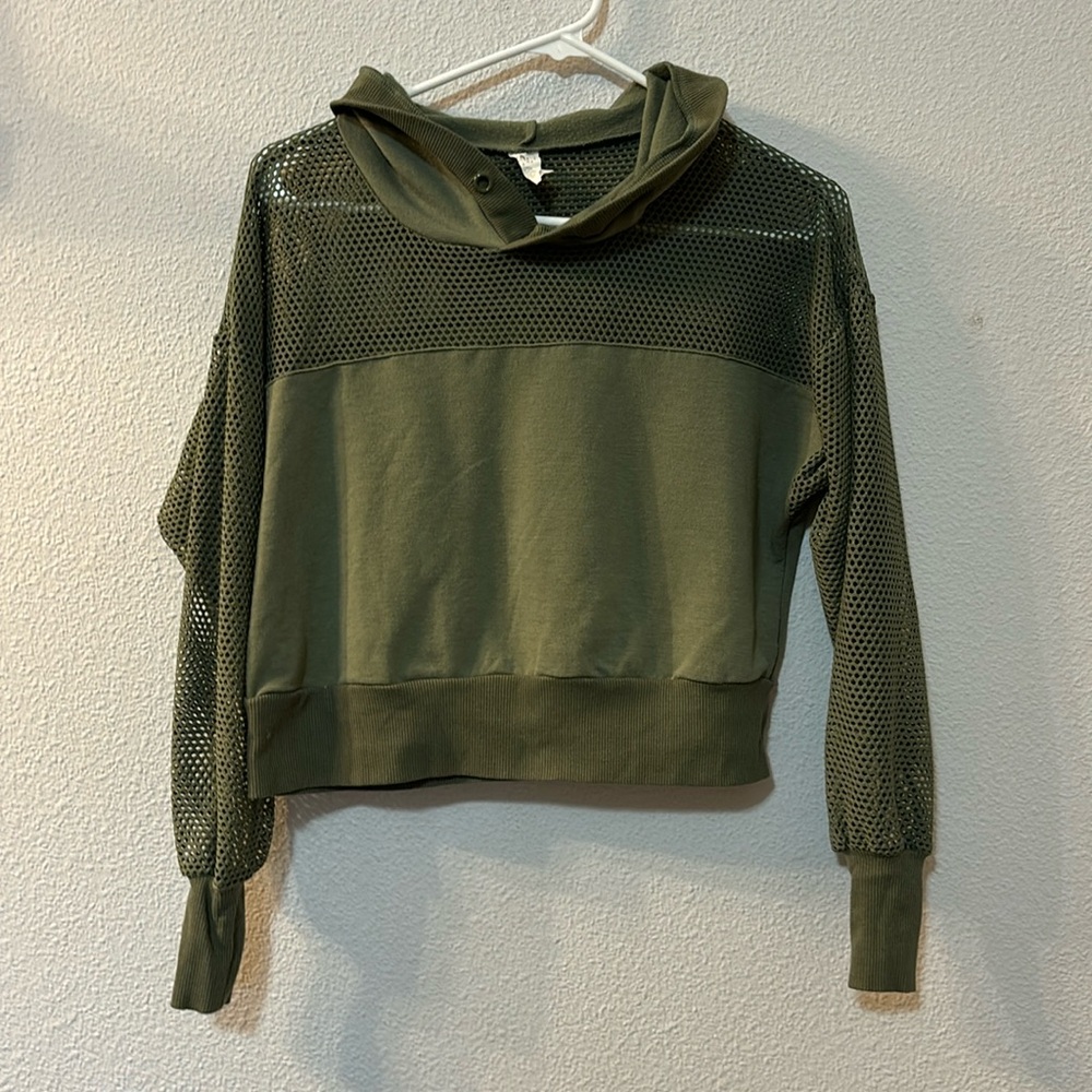 Cali sport part mesh cropped hoodie size small